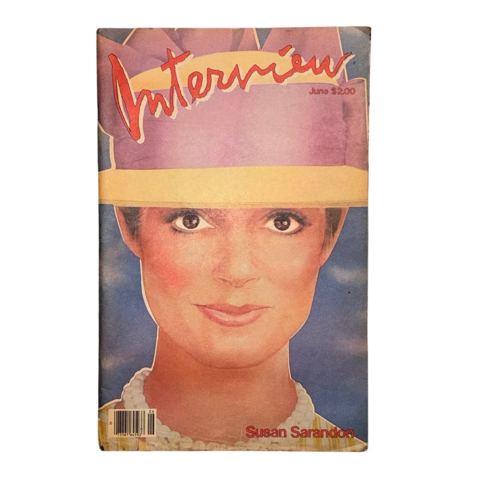 Vintage Interview Magazine June 1981 Susan Sarandon Andy Warhol Valentino Cover